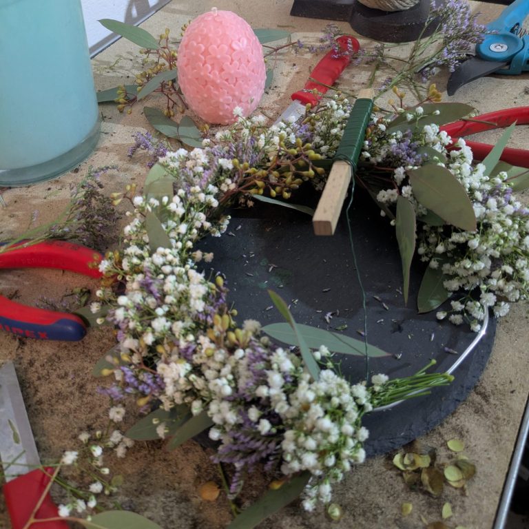 Beispiel zur Kranzgestaltung Kranz binden